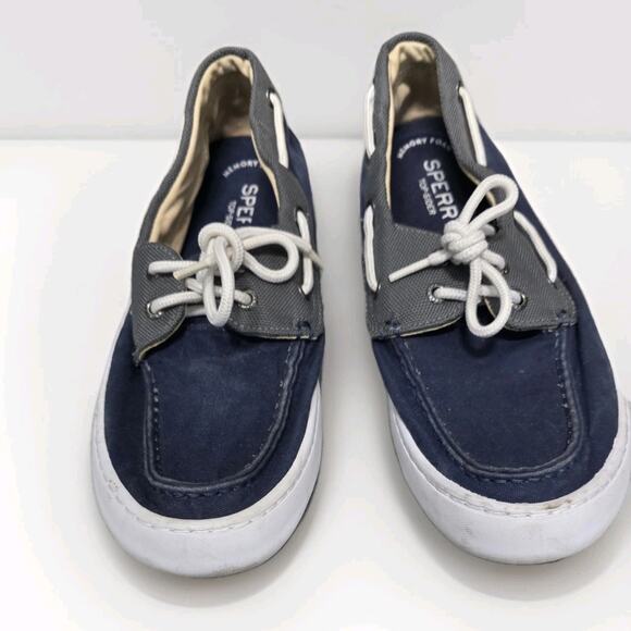 Sperry Top-Sider 2 Eye Boat Shoes Halyard, Blue & White, Mens Size 10 M - Picture 1 of 11